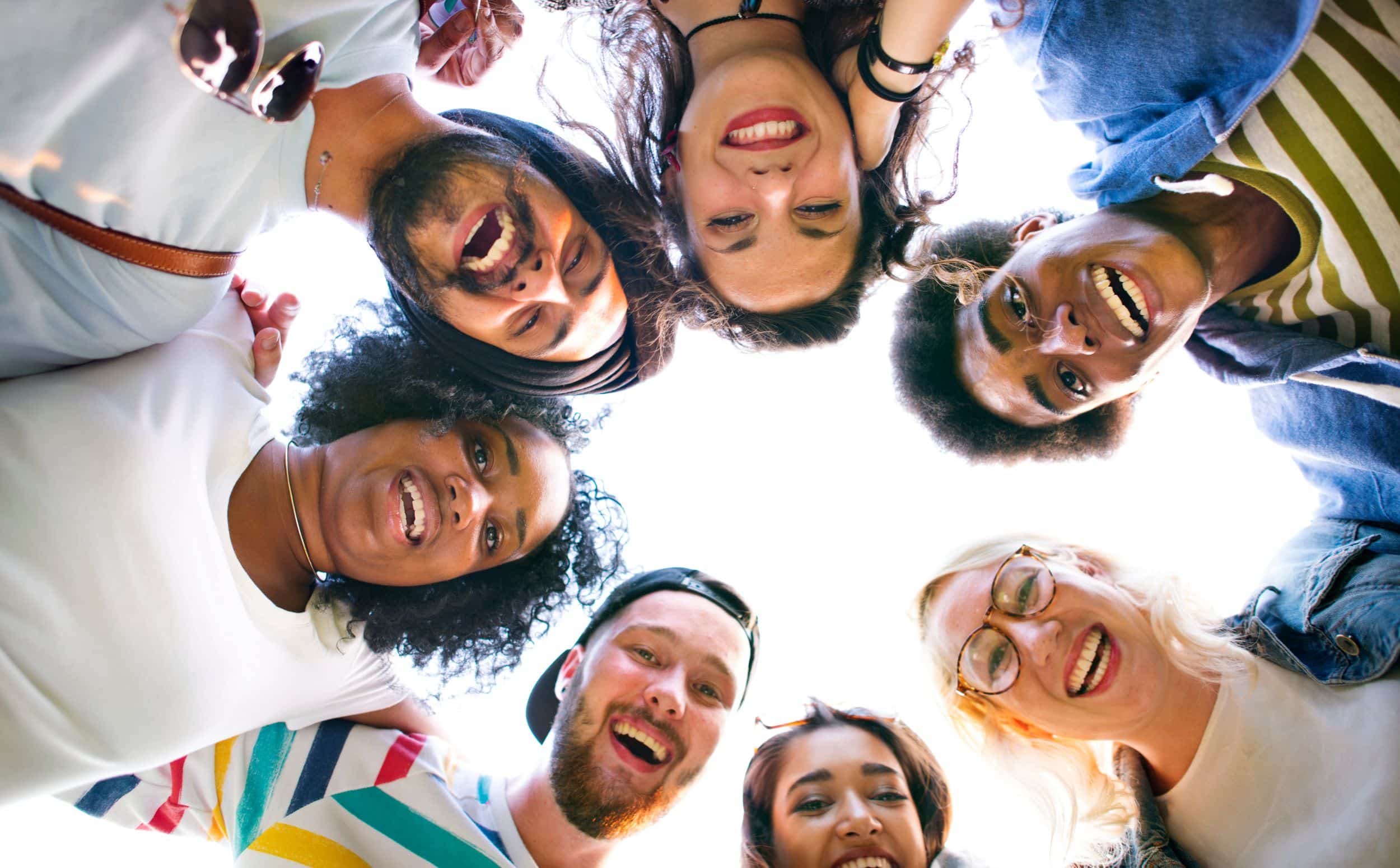 Group of people in a circle.