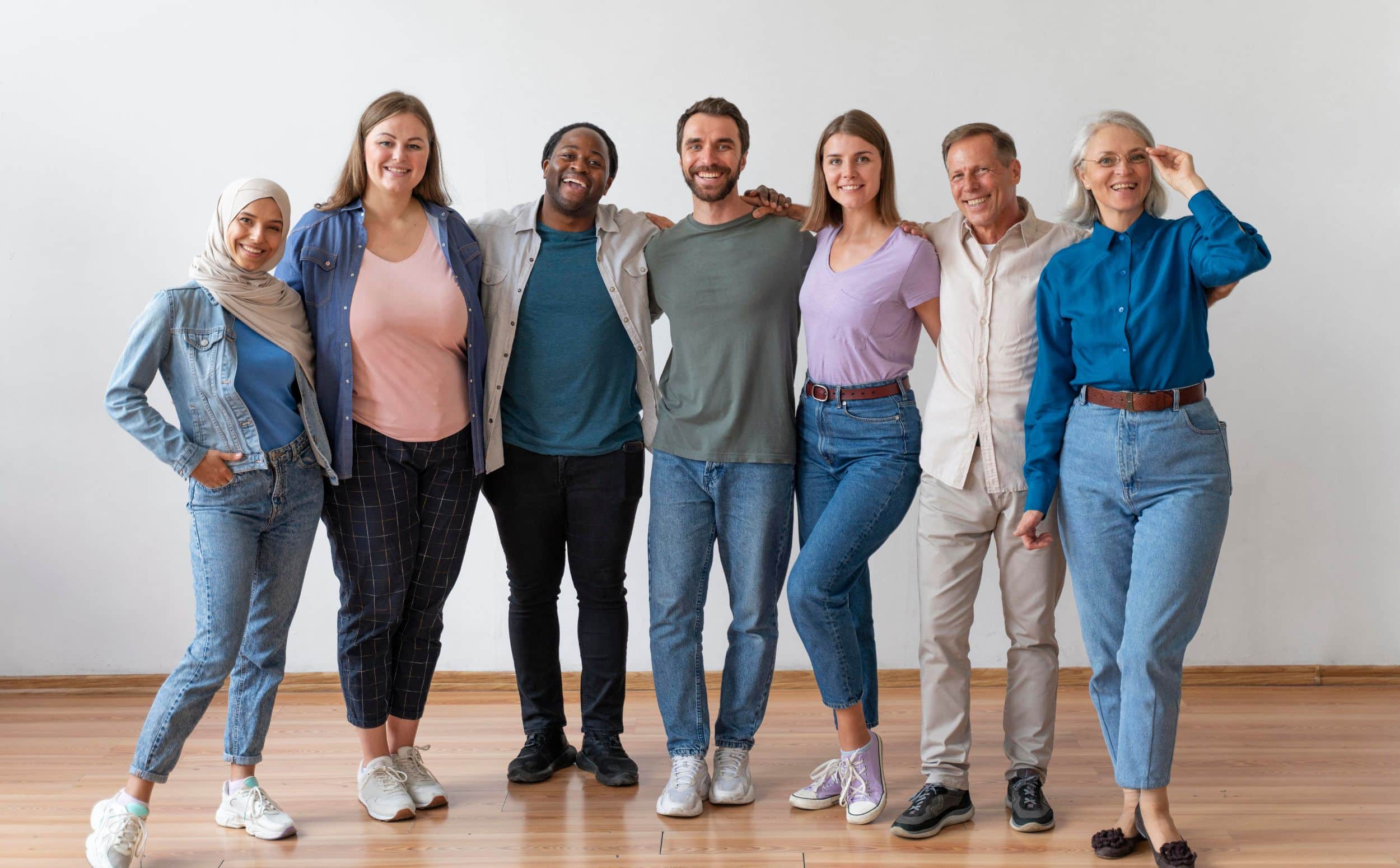 Group of people posing together.